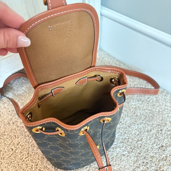 Mini Triomphe Leather Backpack - Picture 2 of 5